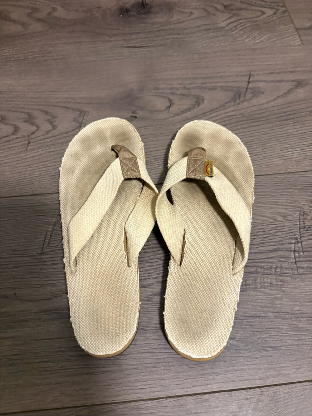 Rainbow Sandals Natural Hemp Flip Flops Single Layer Comfort Basic Beach